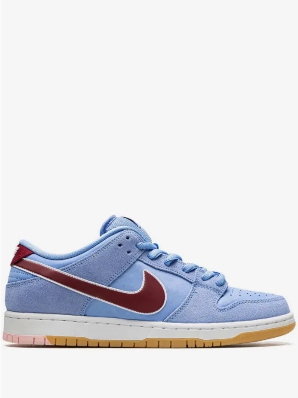 Nike Light Blue and Burgundy Low-Top Women's Sneakers